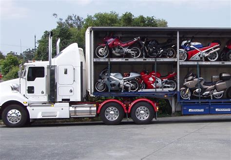 transporting motorcycle across country.